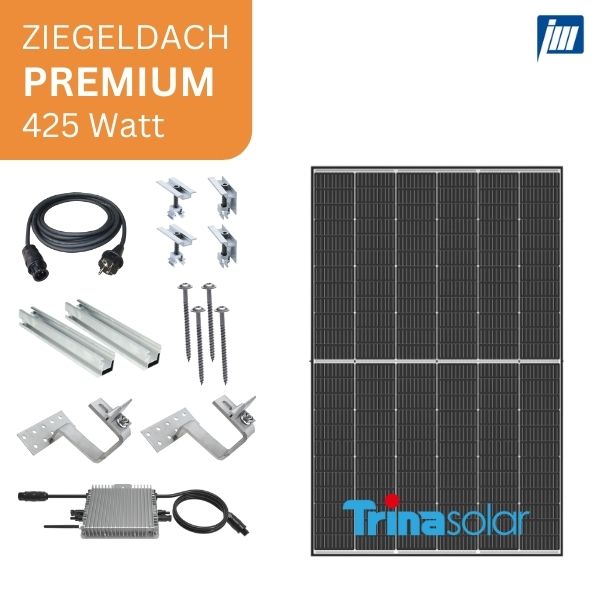 Premium-Line Balkonkraftwerk Trina 425 Watt | Ziegeldach